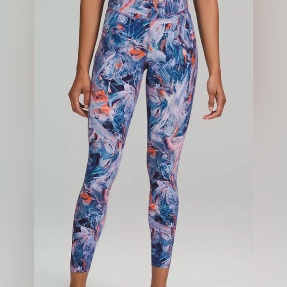 lululemon athletica Pants - Lululemon Base Pace HR Tight 25 ATM1 purple print Size  14 LW5DRNS